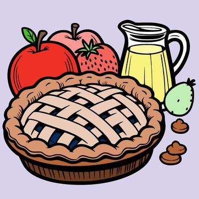 a pie of food