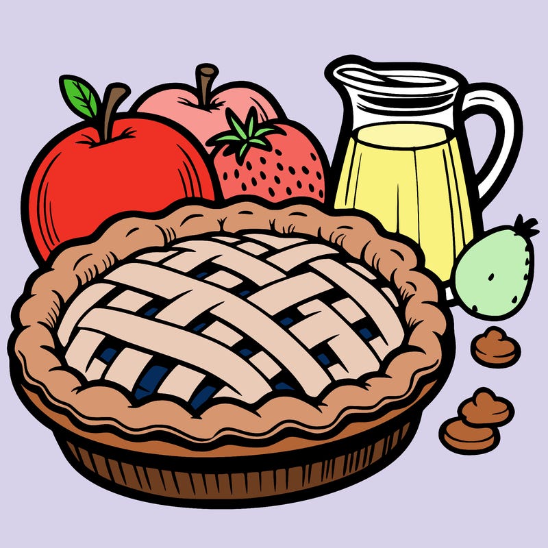 a pie of food