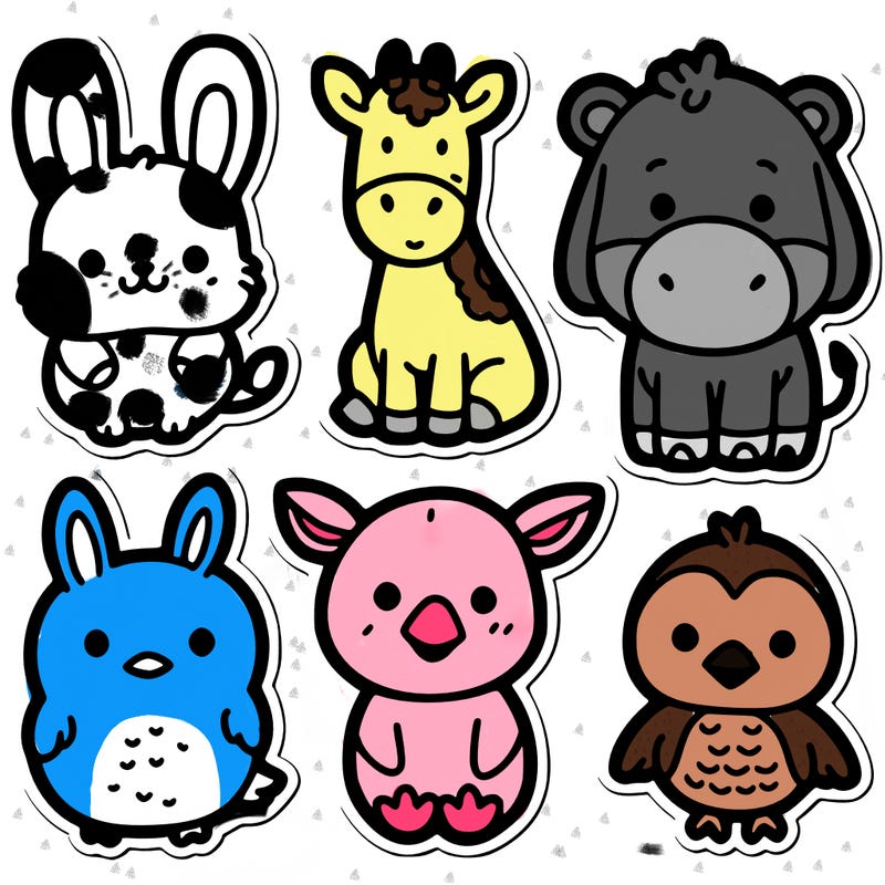 cute animal stickers