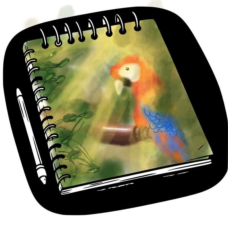 a blank sketch pad