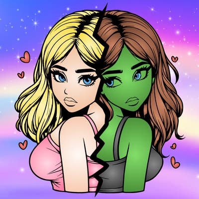 realistic girl split