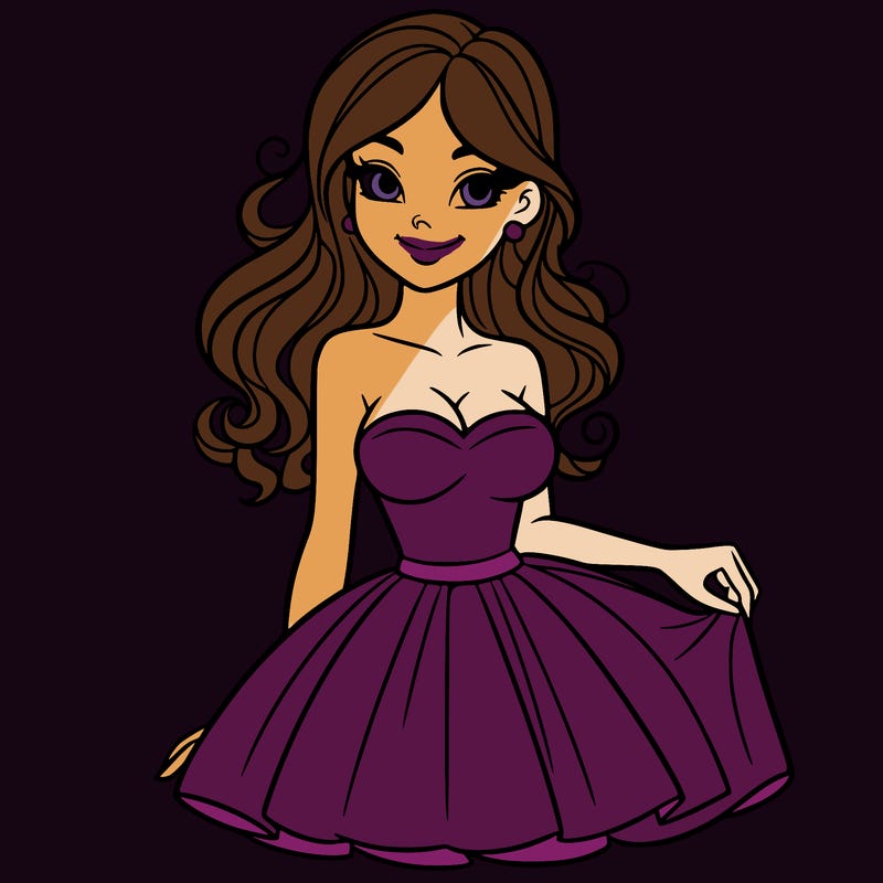 pretty woman with a dress