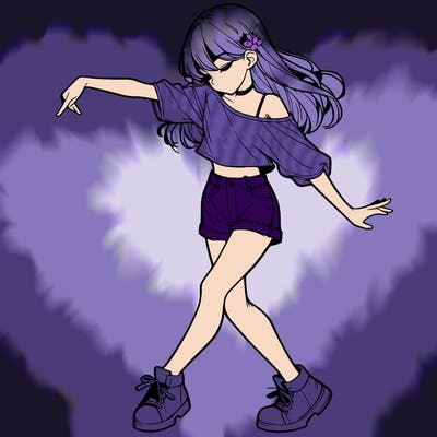 realistic girl danceing