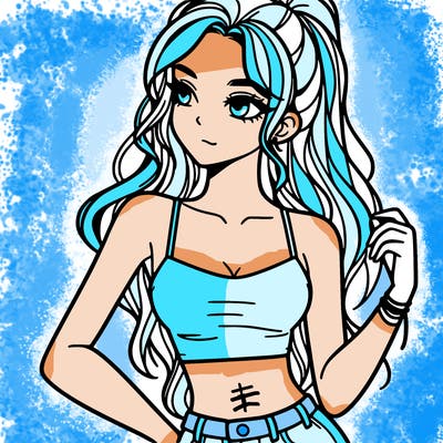 girl in crop top