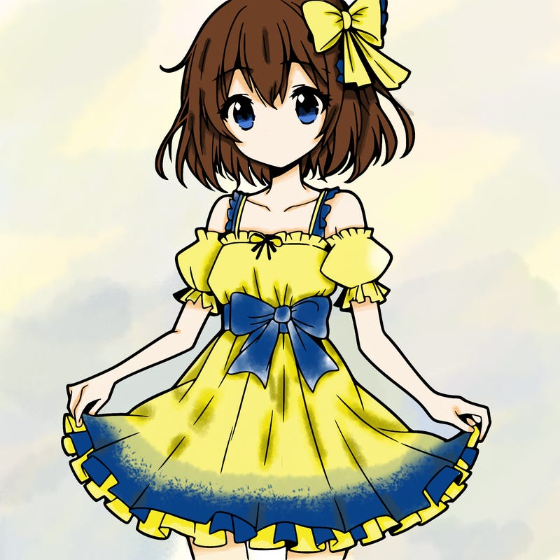 anime girl in dress