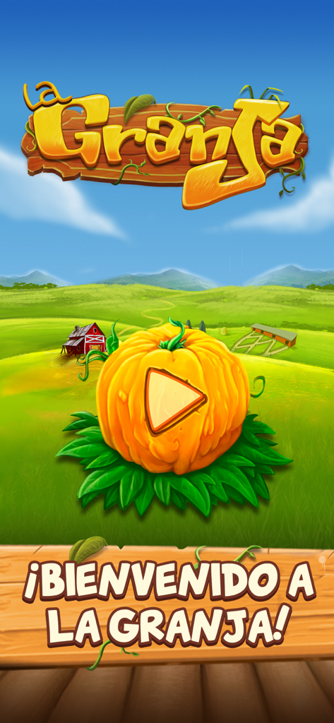La Granja - Tragaperras Bar - La Granja Spanish bar slot machine welcome screen with a pumpkin play button