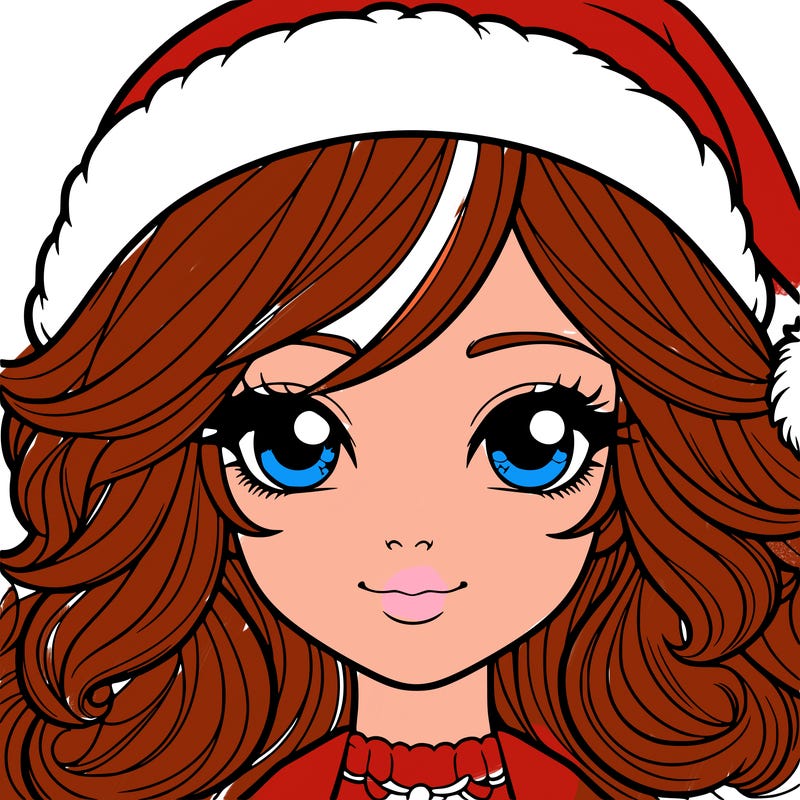 realistic christmas girl