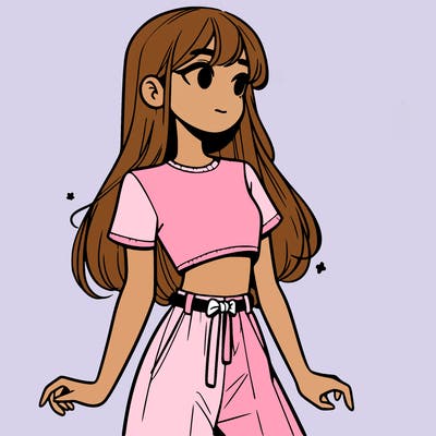 girl in a cute crop top