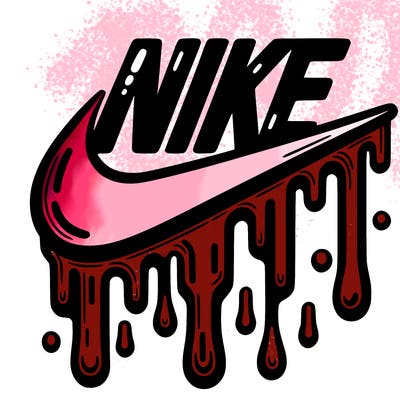 dripping nike logo
