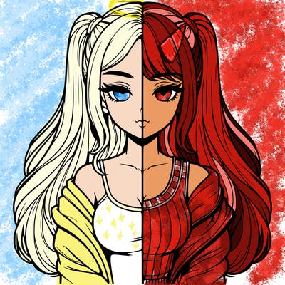 realistic girl split