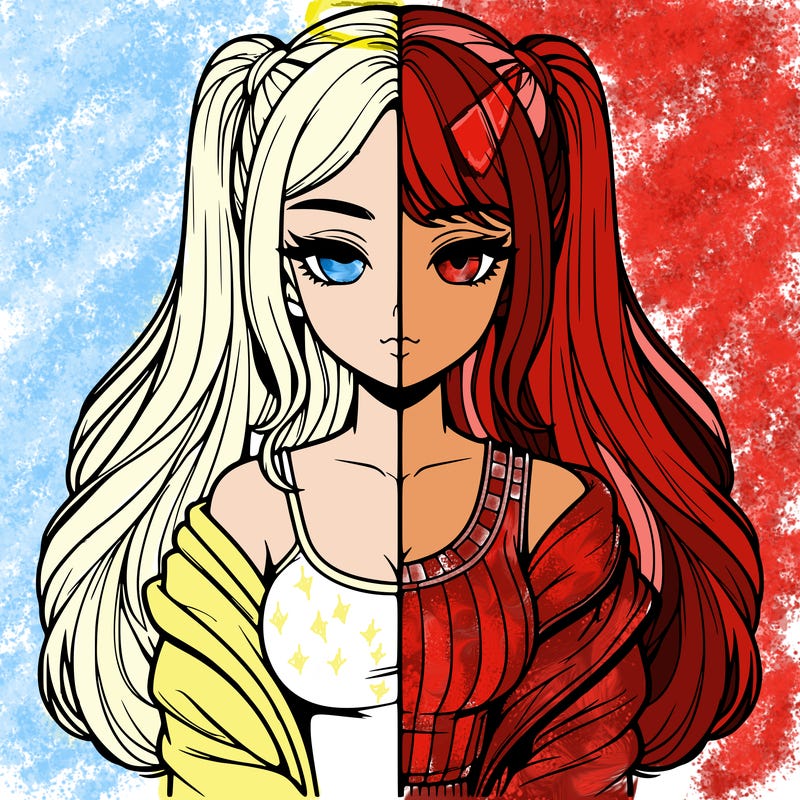 realistic girl split