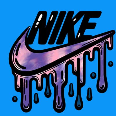 dripping nike logo