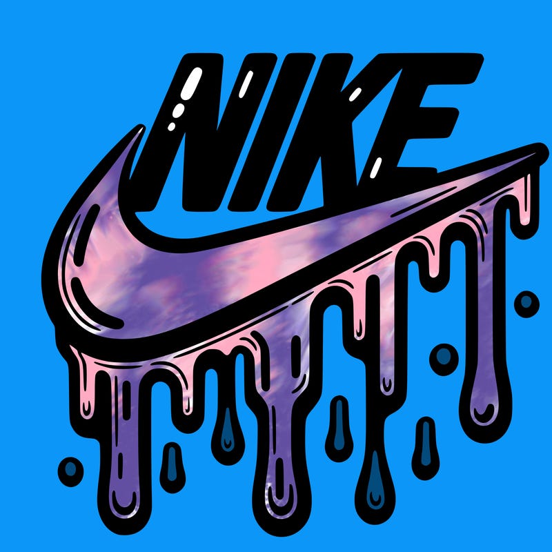 dripping nike logo