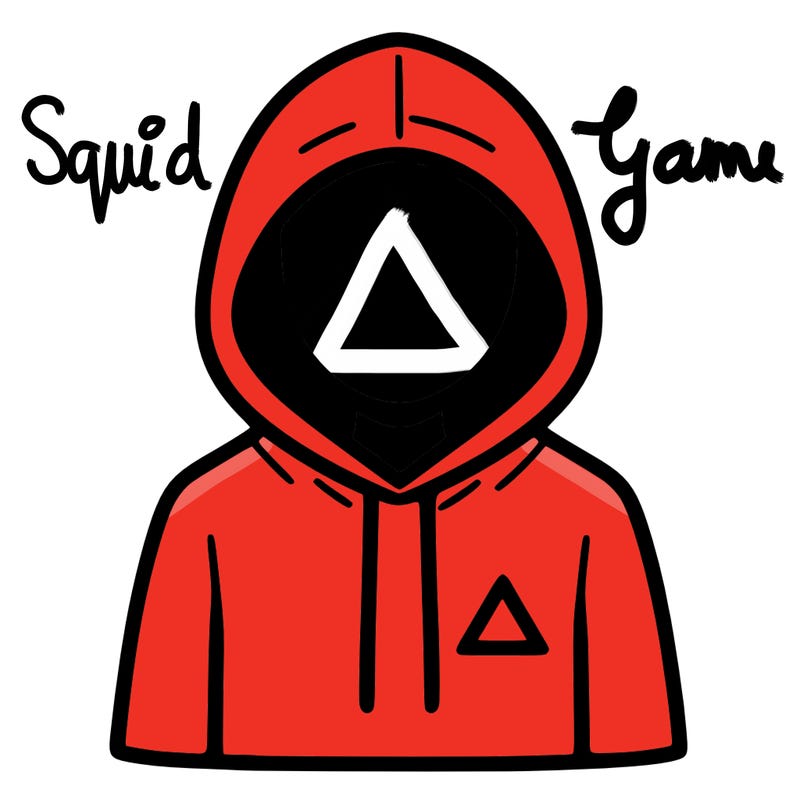 a person with non face waering a hoodie with a small triangle symbol