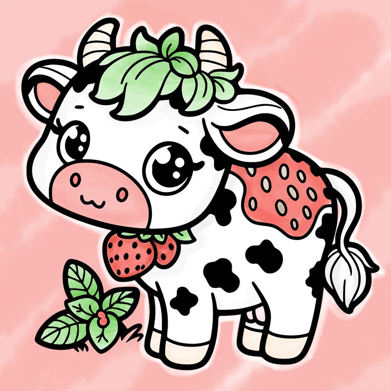 strawberry cow