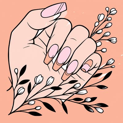 nails with french tip