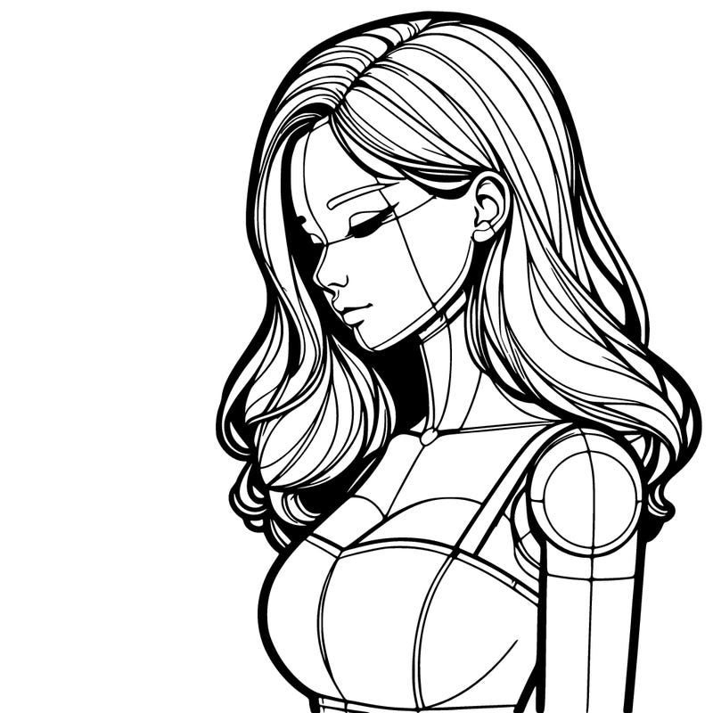 really really realistic girl with lots of detail