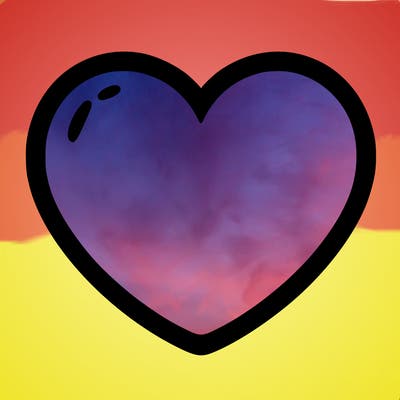 a blank heart