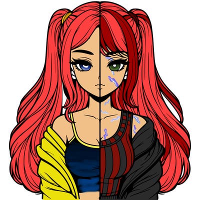 realistic girl split