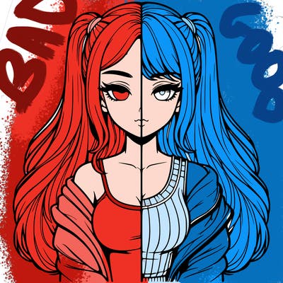 realistic girl split