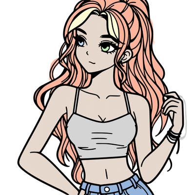 girl in crop top
