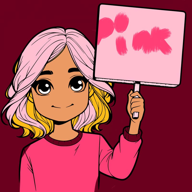 realistic girl holding up a sign