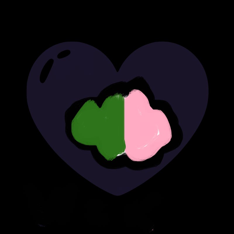 a blank heart