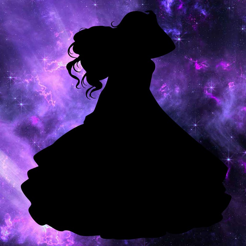 realistic woman with dress flowing in the wind