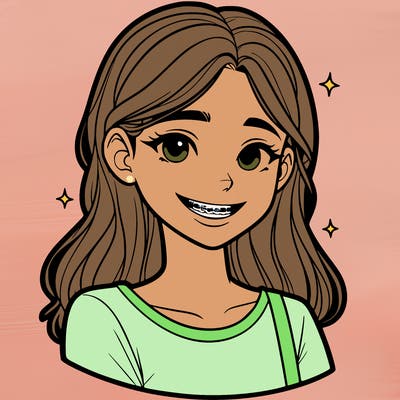 teen girl with braces