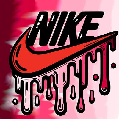 dripping nike logo