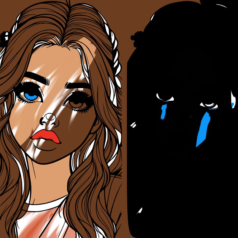 realistic girl and detailed