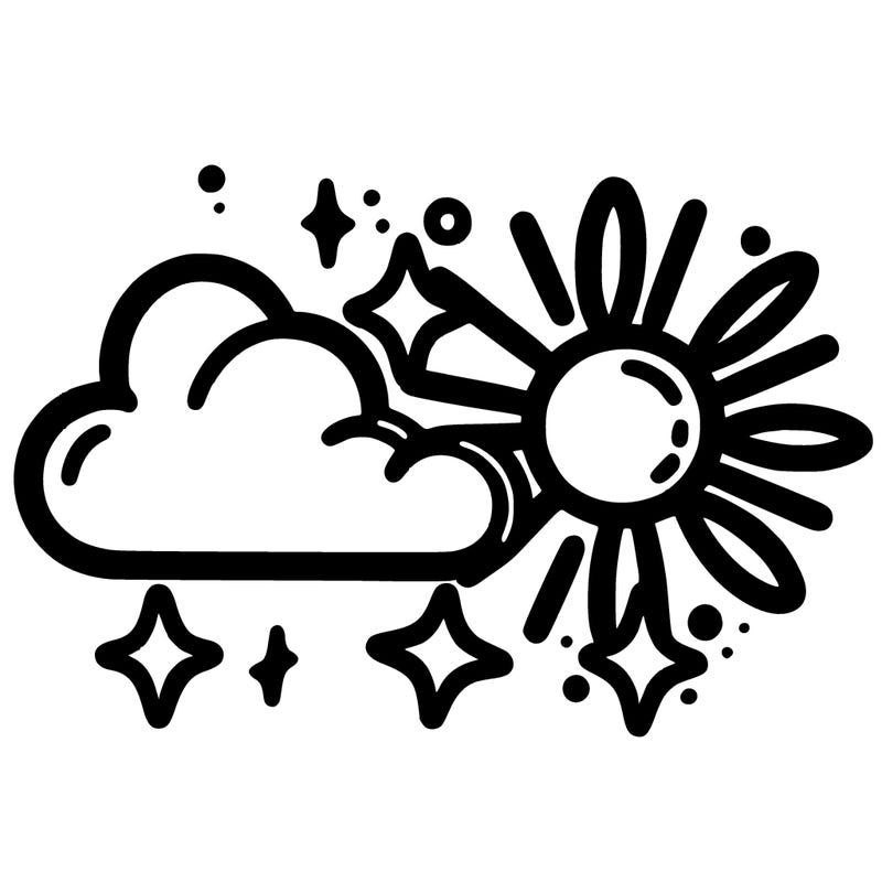 cloud, bright sun, sparkle