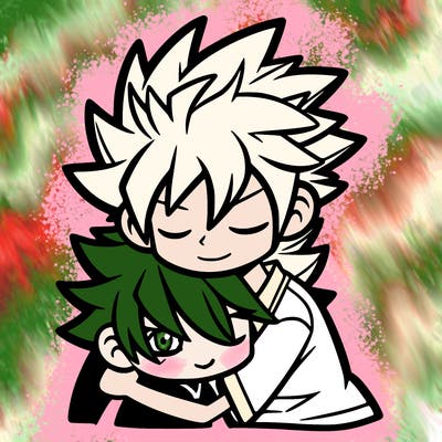 katsuki bakugo hugging izuku midoriya