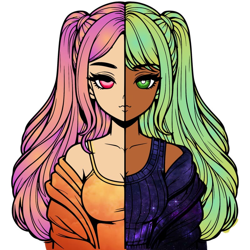 realistic girl split