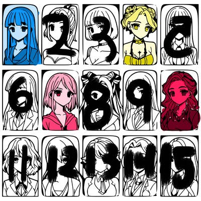 girls that look diffrent anime