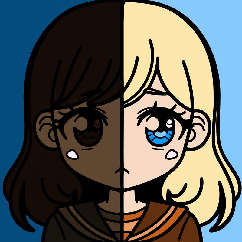 a split of a girl