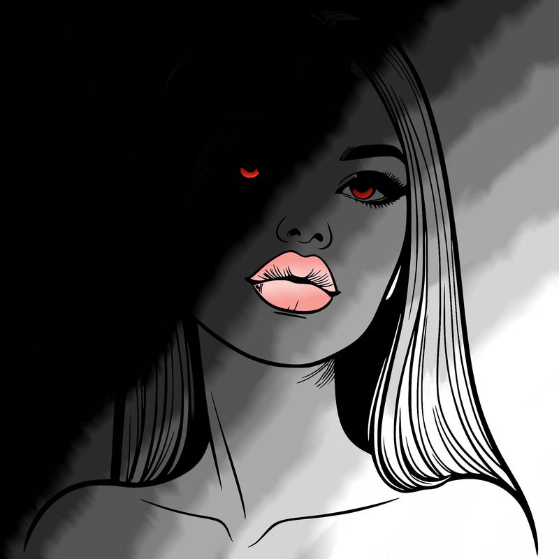 realistic woman with full lips