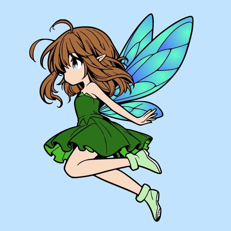 manga fairy flying