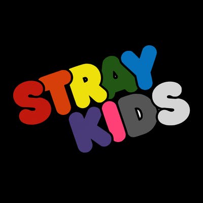 bubble letters saying stray kids
