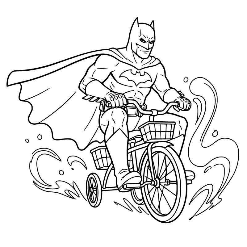 batman riding a tricycle