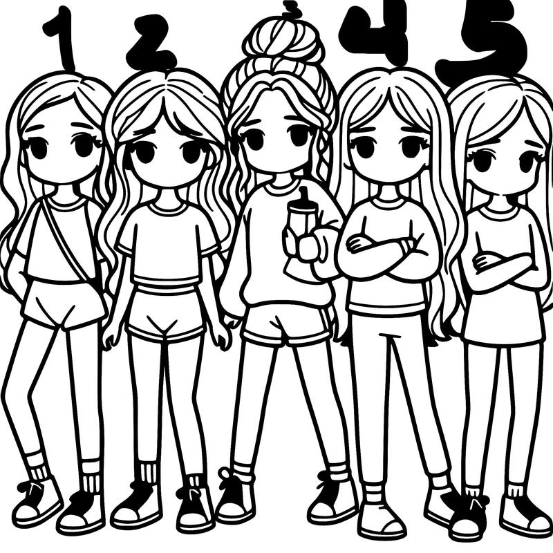 a group of girl's