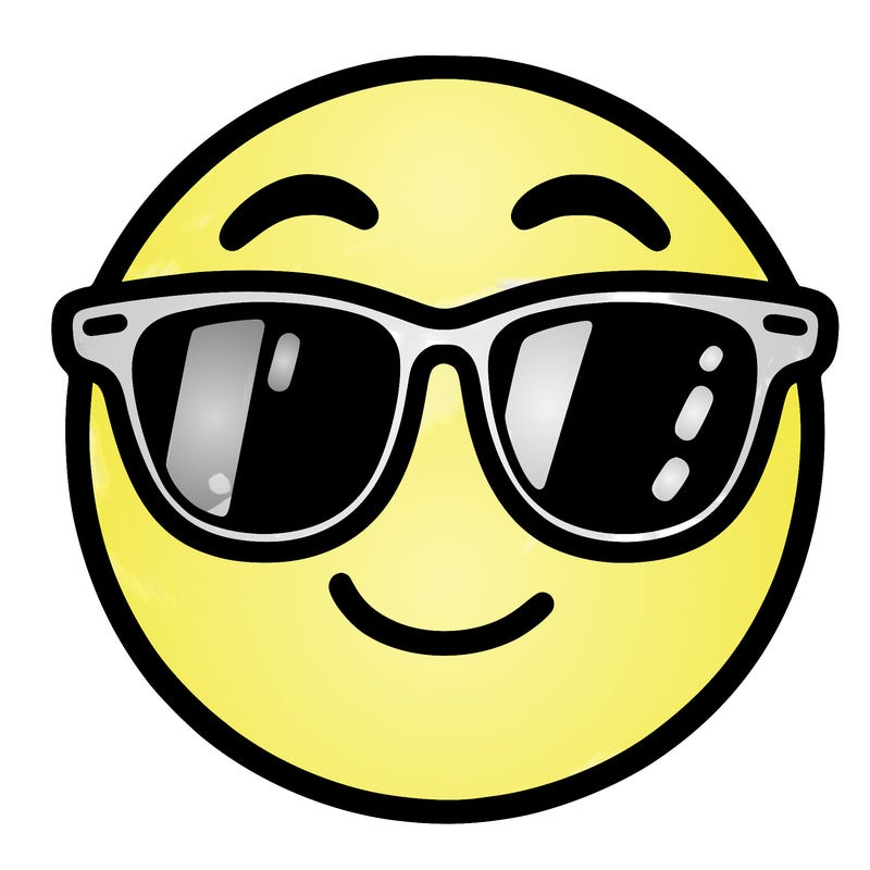 emoji with sunglasses