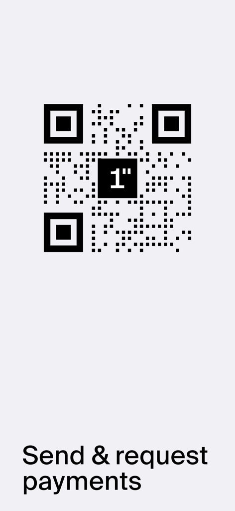 1inch: DeFi Crypto Wallet - A QR code interface in the 1inch app used for sending and requesting cryptocurrency payments
