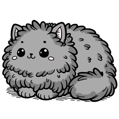 fluffy cat