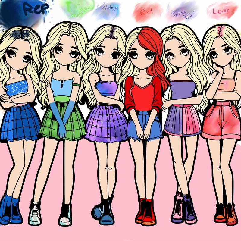 a group of girls realistic