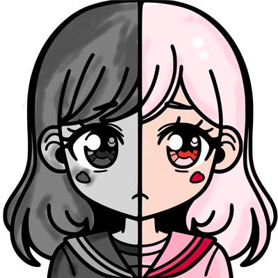a split of a girl