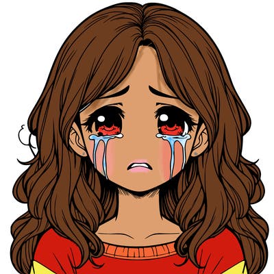 crying realistic girl