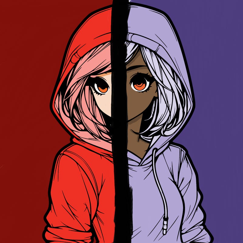 realistic girl with hoodie