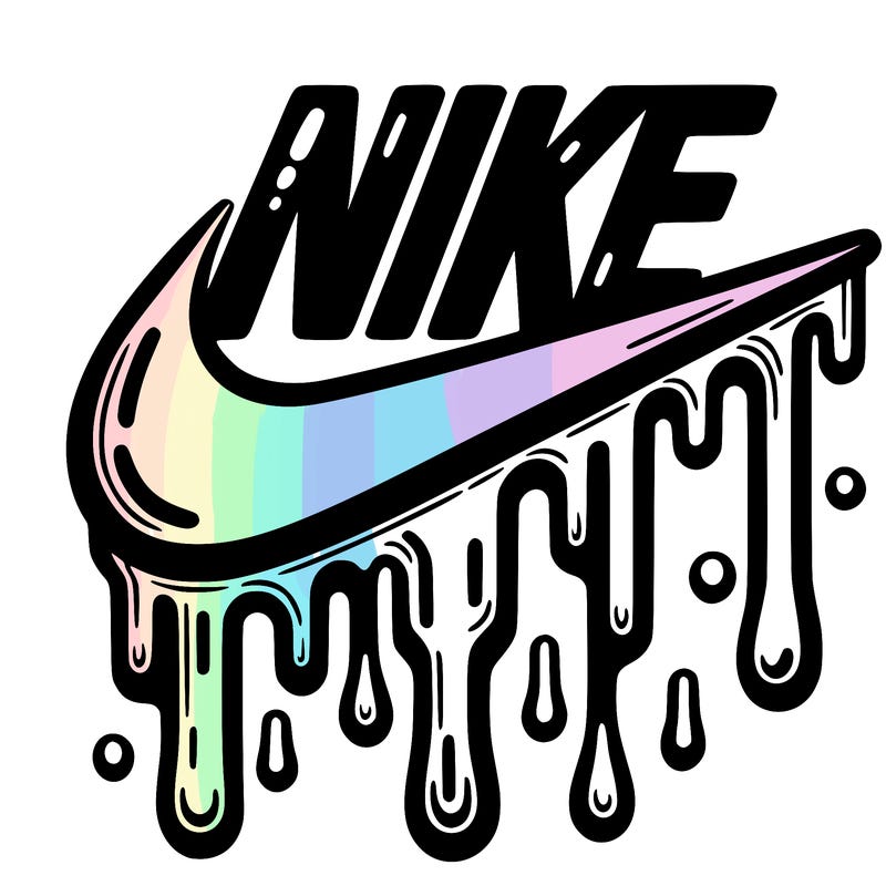 dripping nike logo