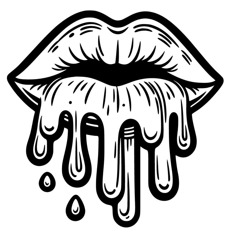 dripping lips